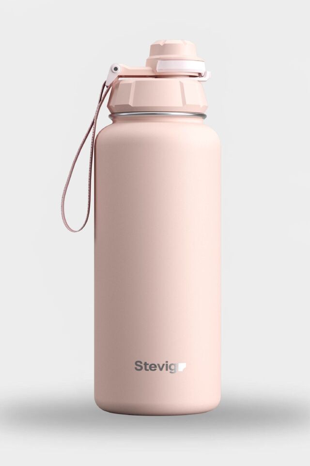 Stevig 1 Hand Leak-Proof Sızdırmaz Çelik Termos 1000 Ml Icy Pınk ST-219