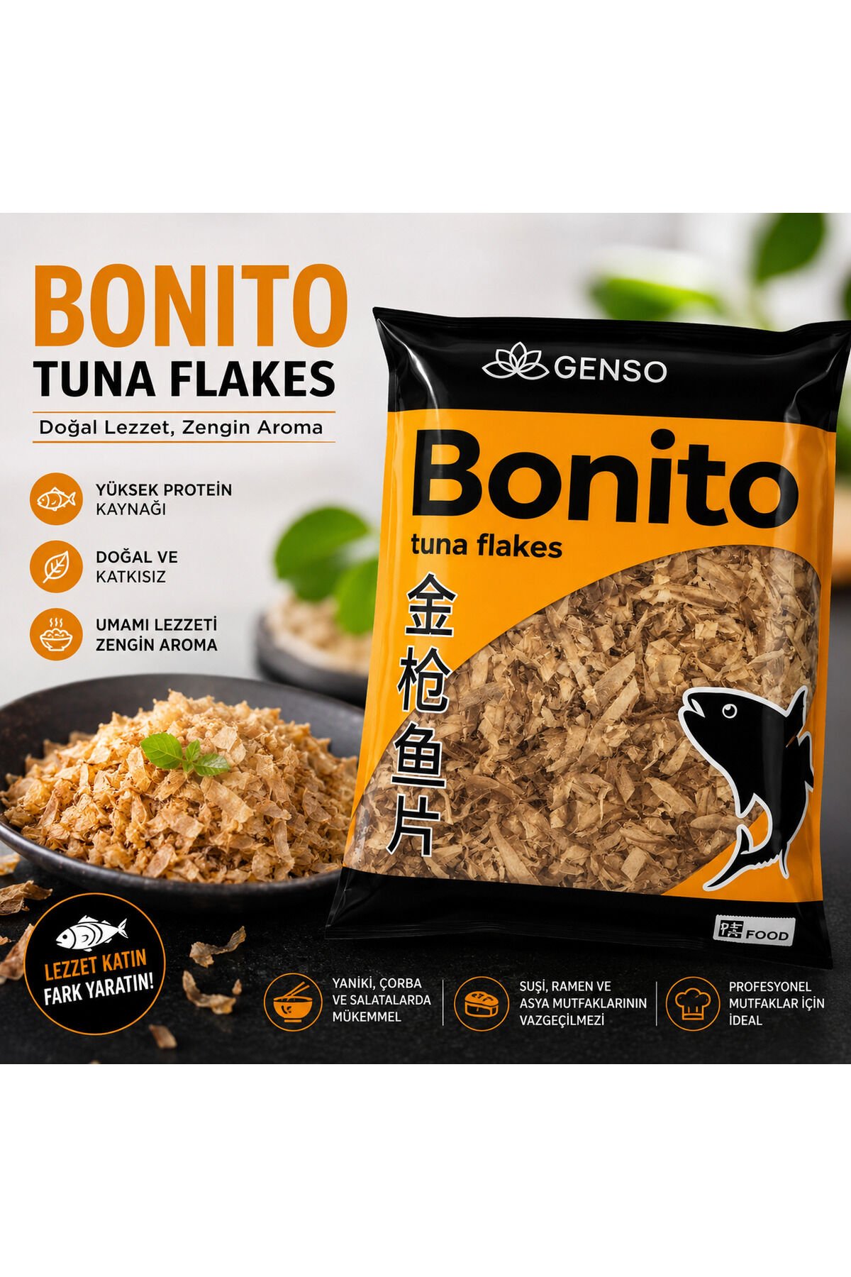 Bonito Tuna Flakes 500g – Kurutulmuş Ton Balığı Parçaları Japon Mutfağı İçin