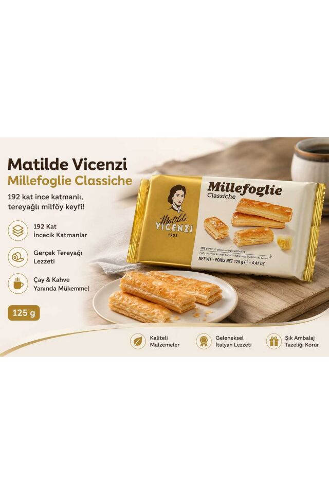 Millefoglie 125g – İtalyan Tereyağlı Milföy Atıştırmalık