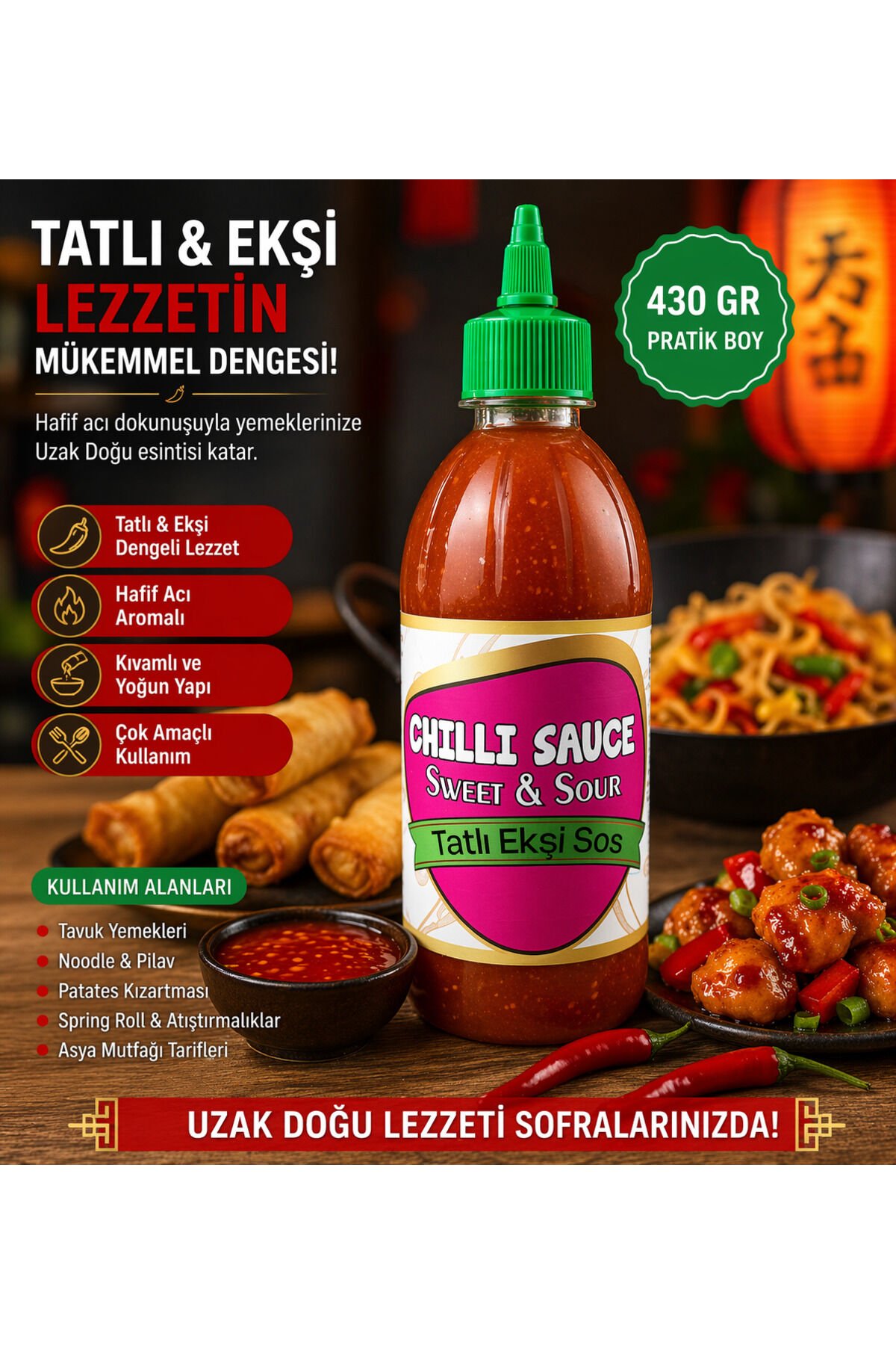 Chilli Sauce Sweet & Sour 430 gr – Tatlı Ekşi Sos | Uzak Doğu Lezzeti
