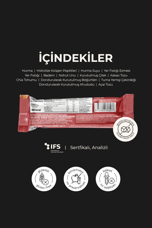 12'li Açai Orman Meyveli Kolajenli Protein Bar Paketi