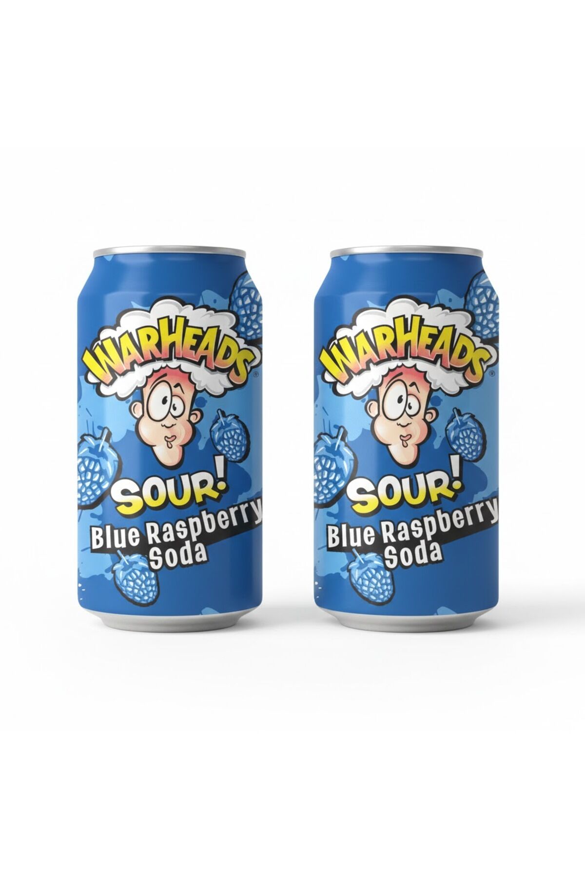Sour Blue Raspberry Soda - Ekşi Yaban Mersini ve Ahududu Aromalı Gazlı İçecek 330ml (2 ADET