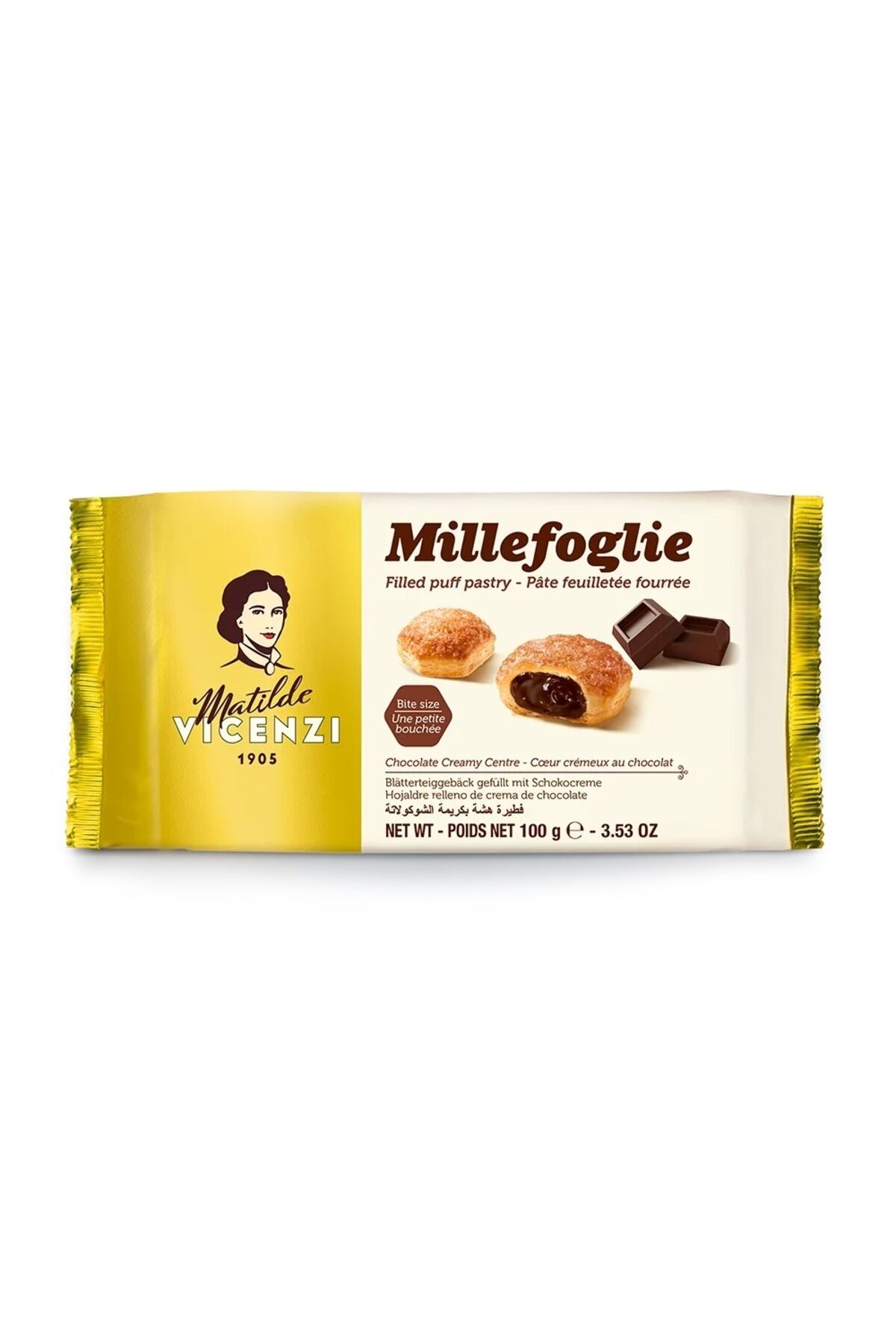 Millefoglie Çikolata Kreması Dolgulu Milföy Tatlı 100 g