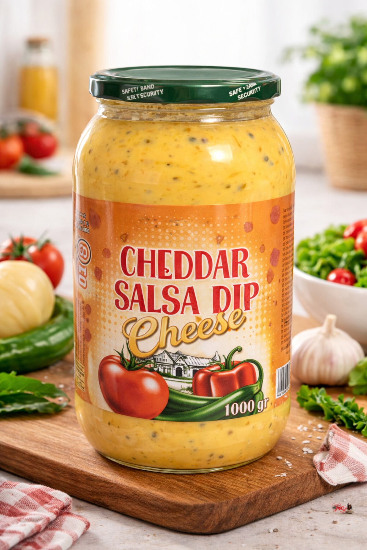 Cheddar Salsa Dip Peynir Sosu 1000 g