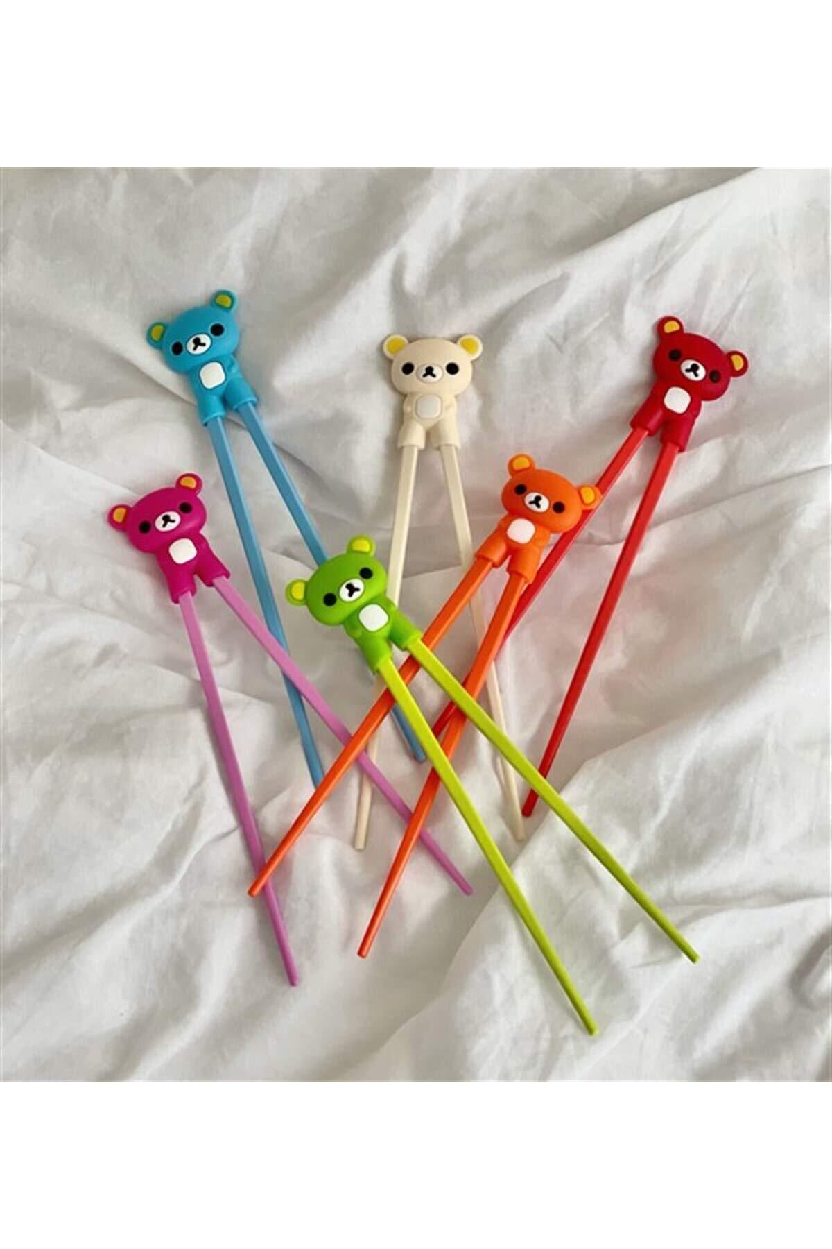 Renkli Chopstick Ve Chopstick Öğrenme Aparatı Kırmızı