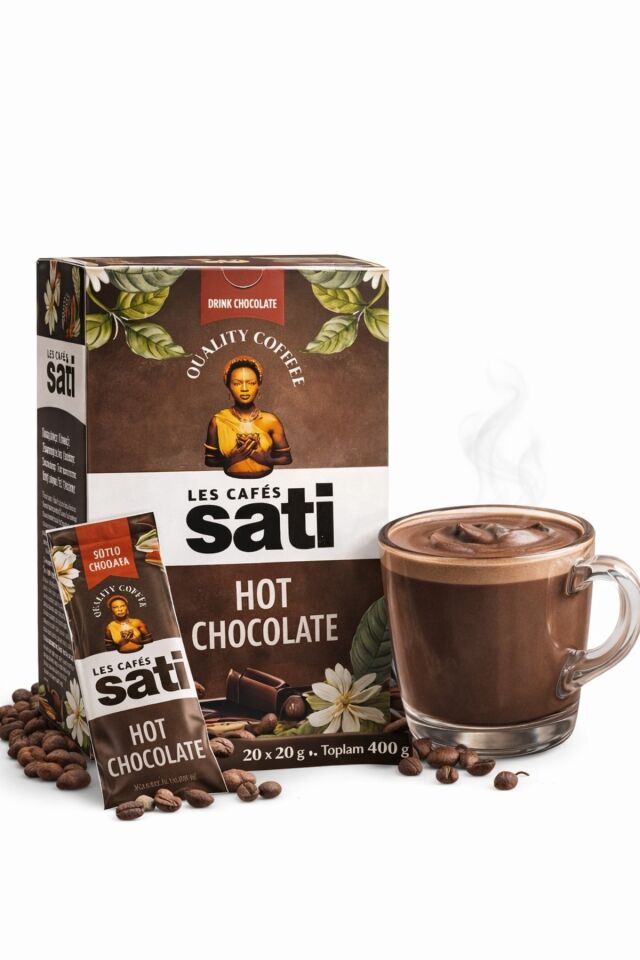 Les Cafés Sati Hot Chocolate Sütlü Sıcak Çikolata 20 x 20 g (400 g)