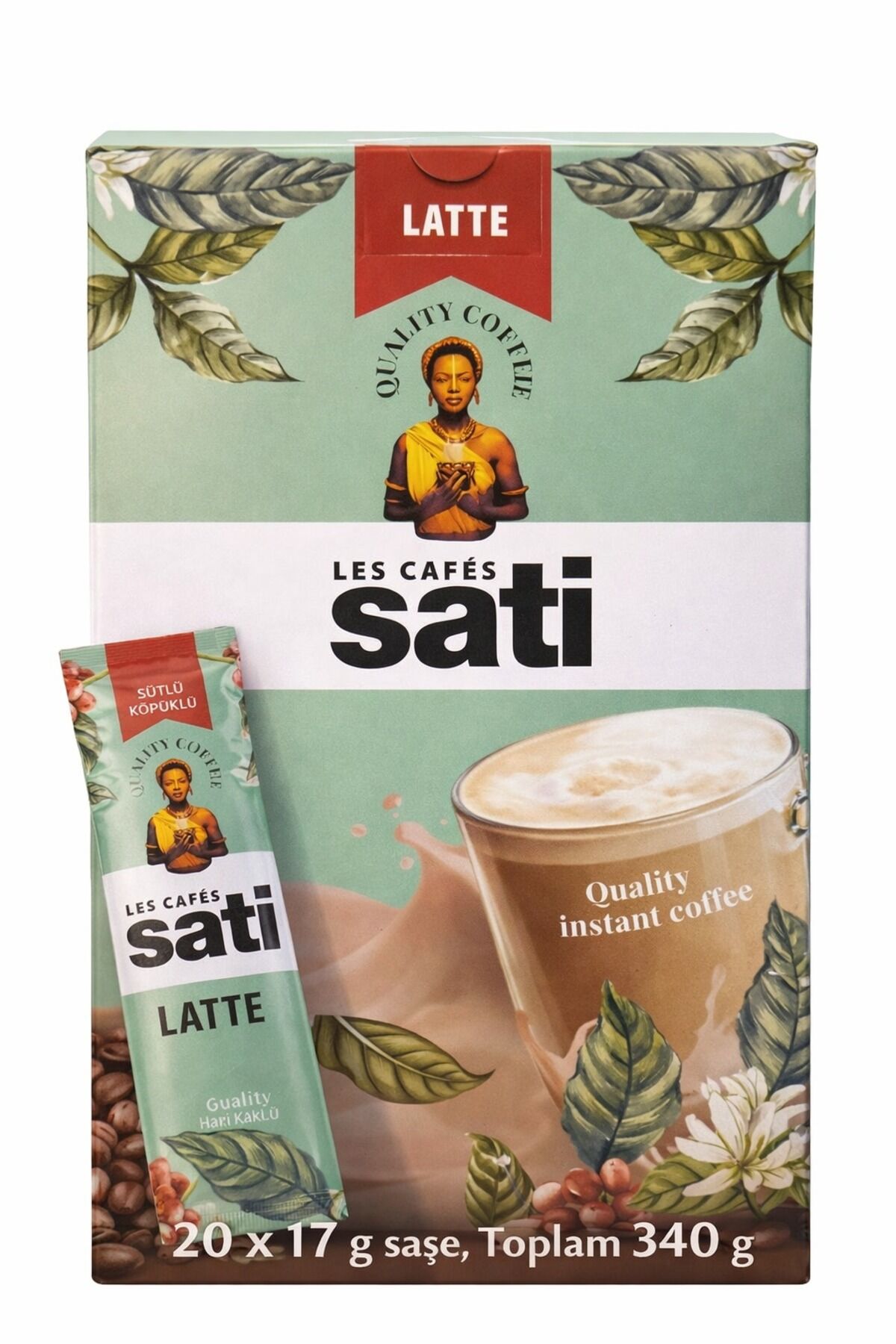 Les Cafés Sati Latte Sütlü Köpüklü Hazır Kahve 20 x 17 g (340 g)