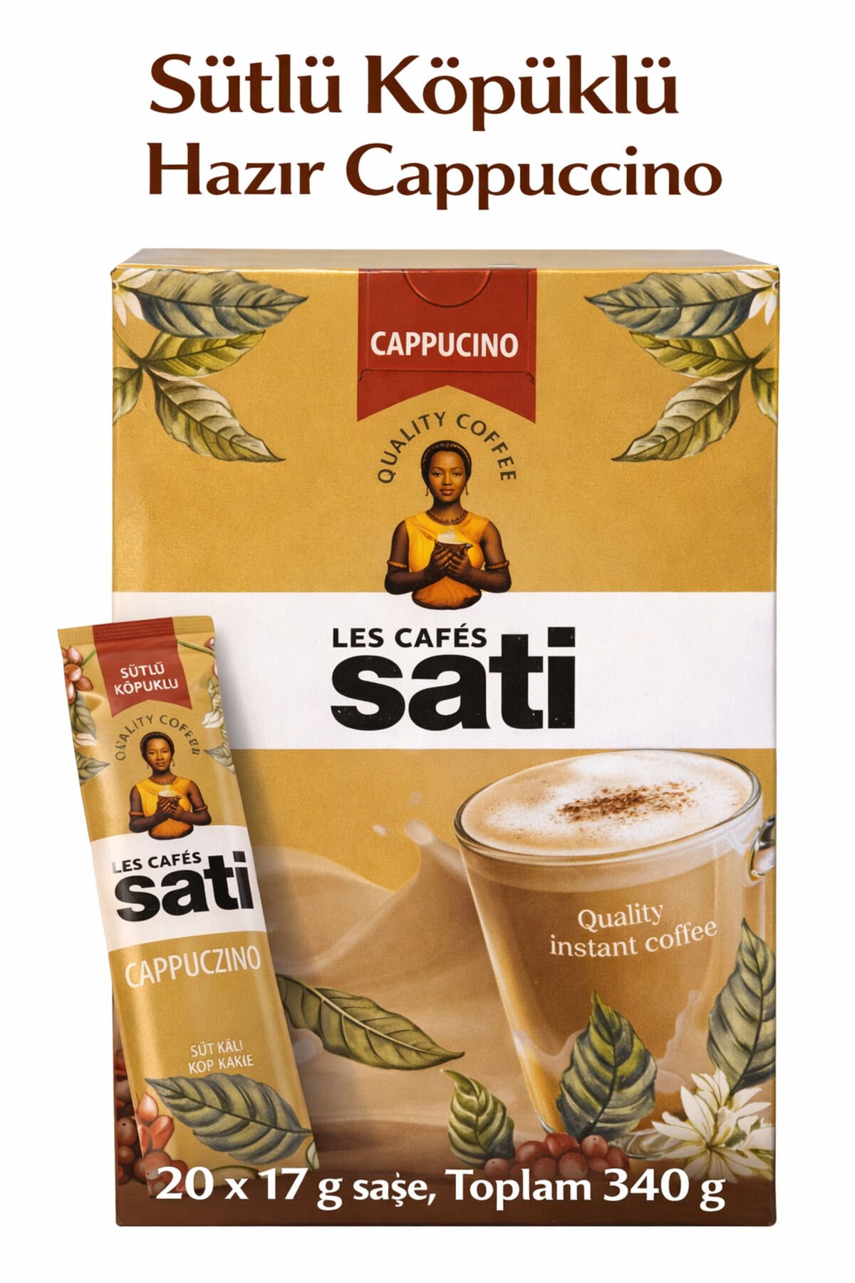 Les Cafés Sati Cappuccino Sütlü Köpüklü Hazır Kahve 20 x 17 g (340 g)