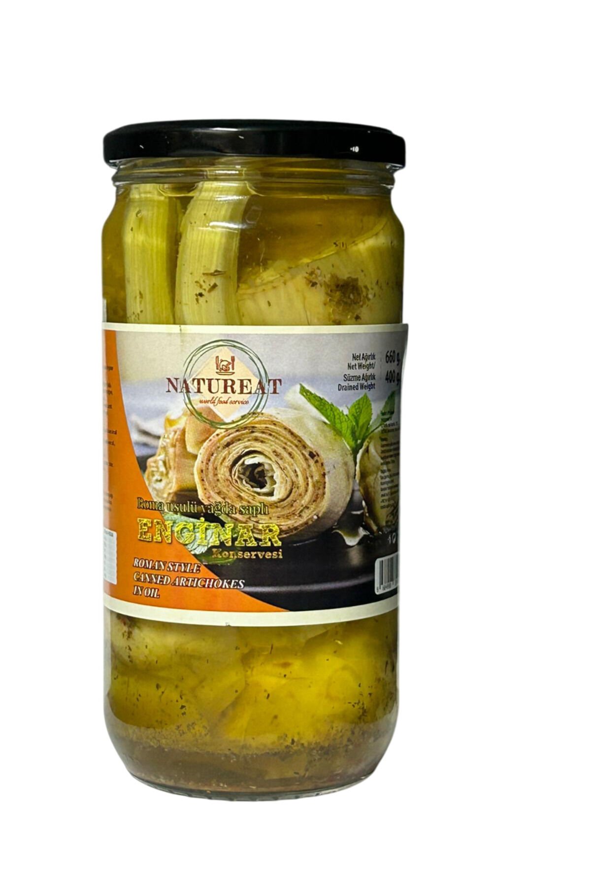 ROMA USULÜ YAĞDA SAPLI ENGİNAR KONSERVESİ 660 Gr