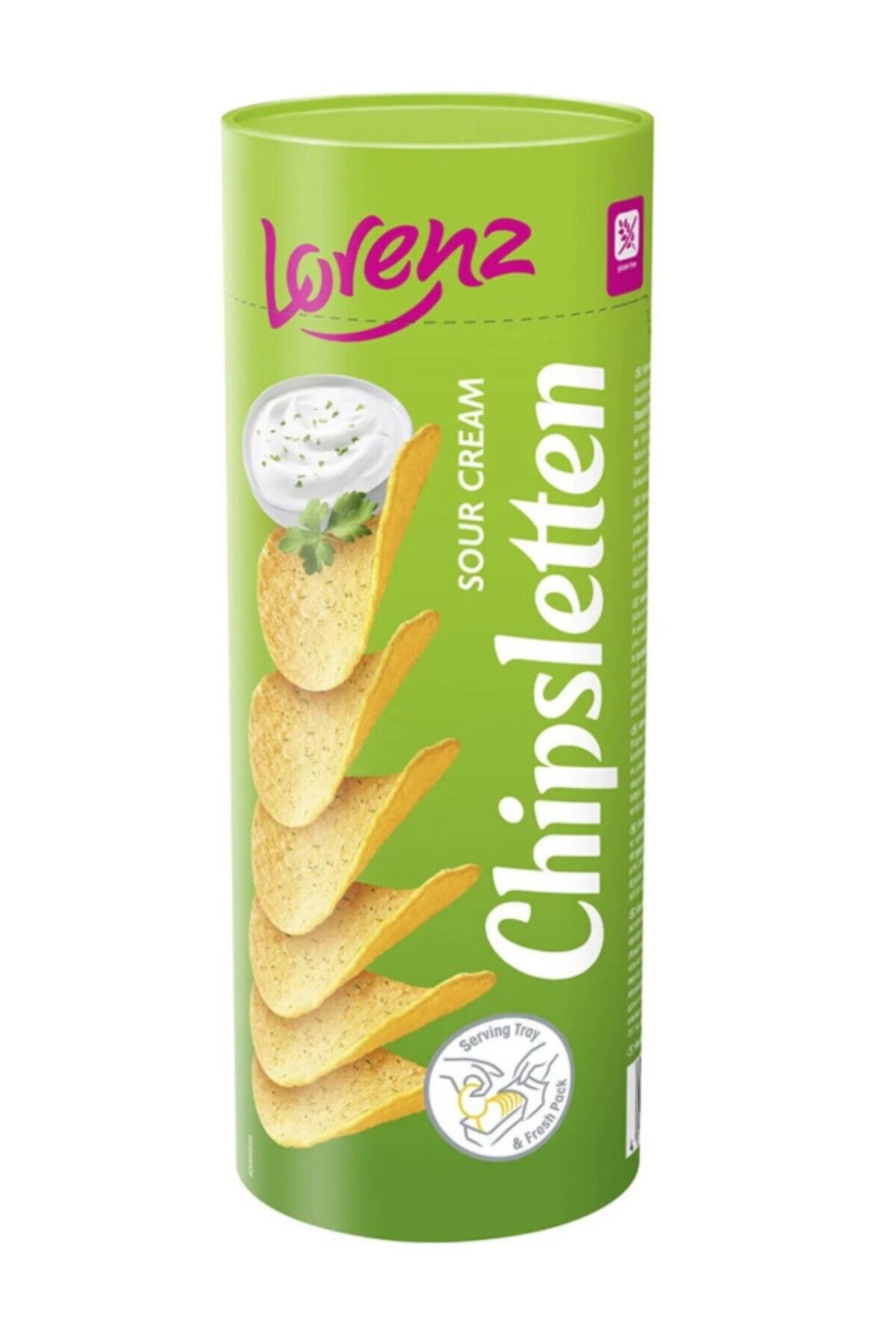 Chipsletten Ekşi Krema Aromalı Silindir Kutu Patates Cipsi - Sour Cream Flavour 100 Gr