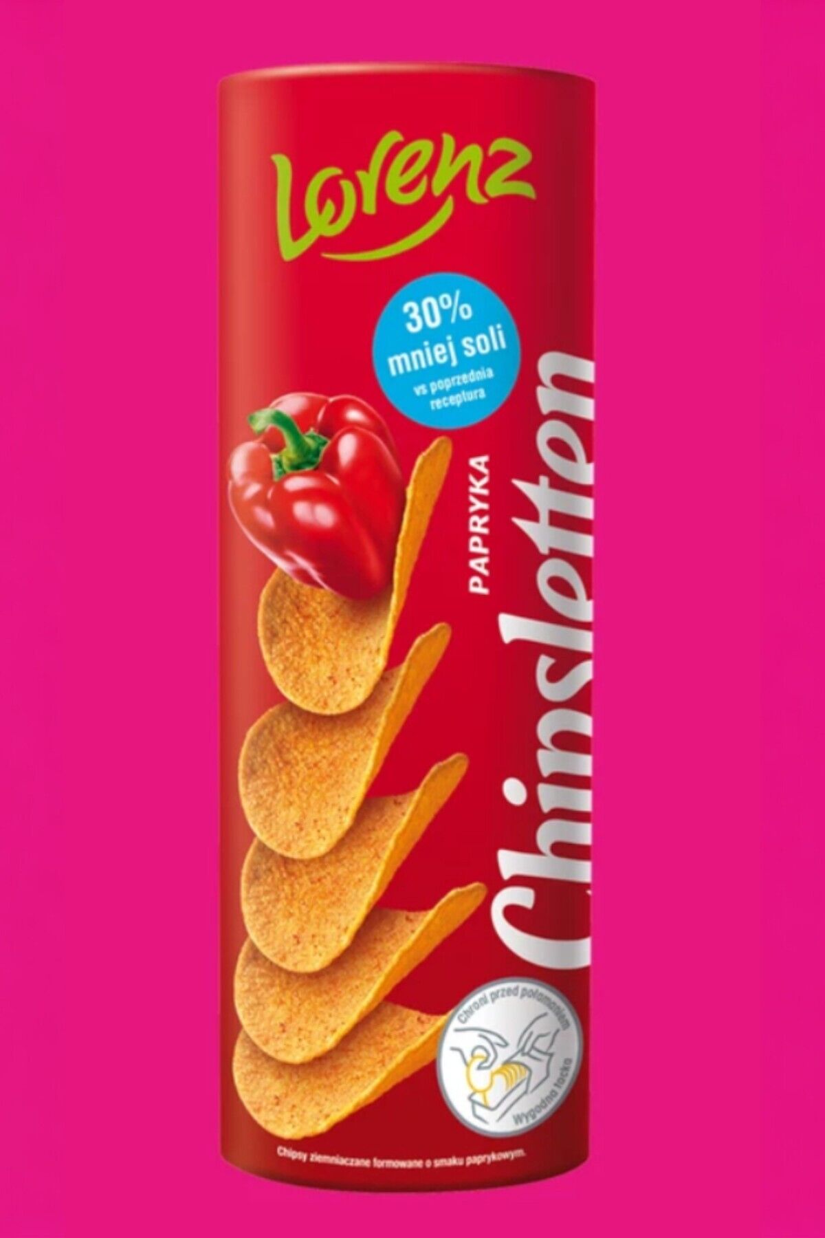 Chipsletten Paprika Silindir Kutu Patates Cipsi 100 Gr