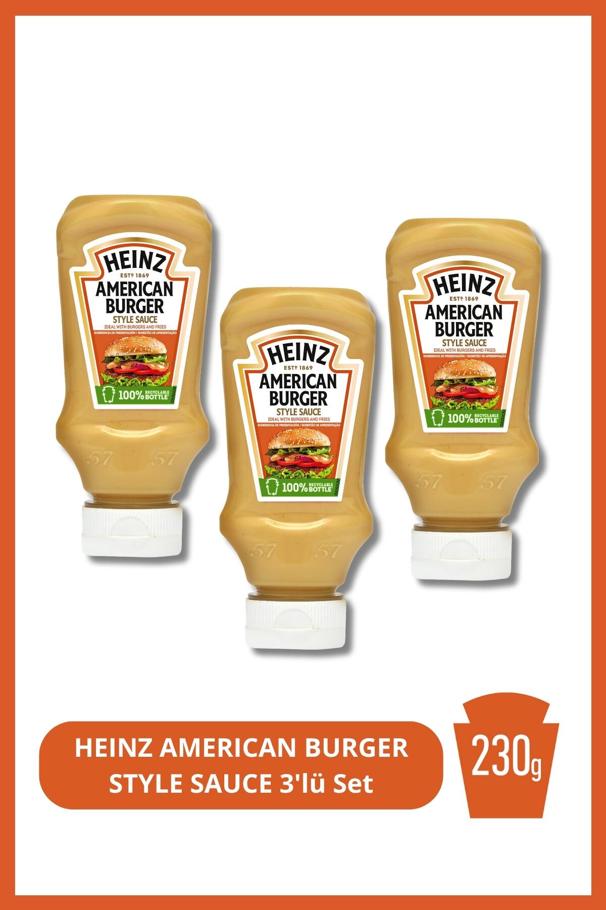AMERICAN BURGER STYLE SAUCE 230g 3'lü Set
