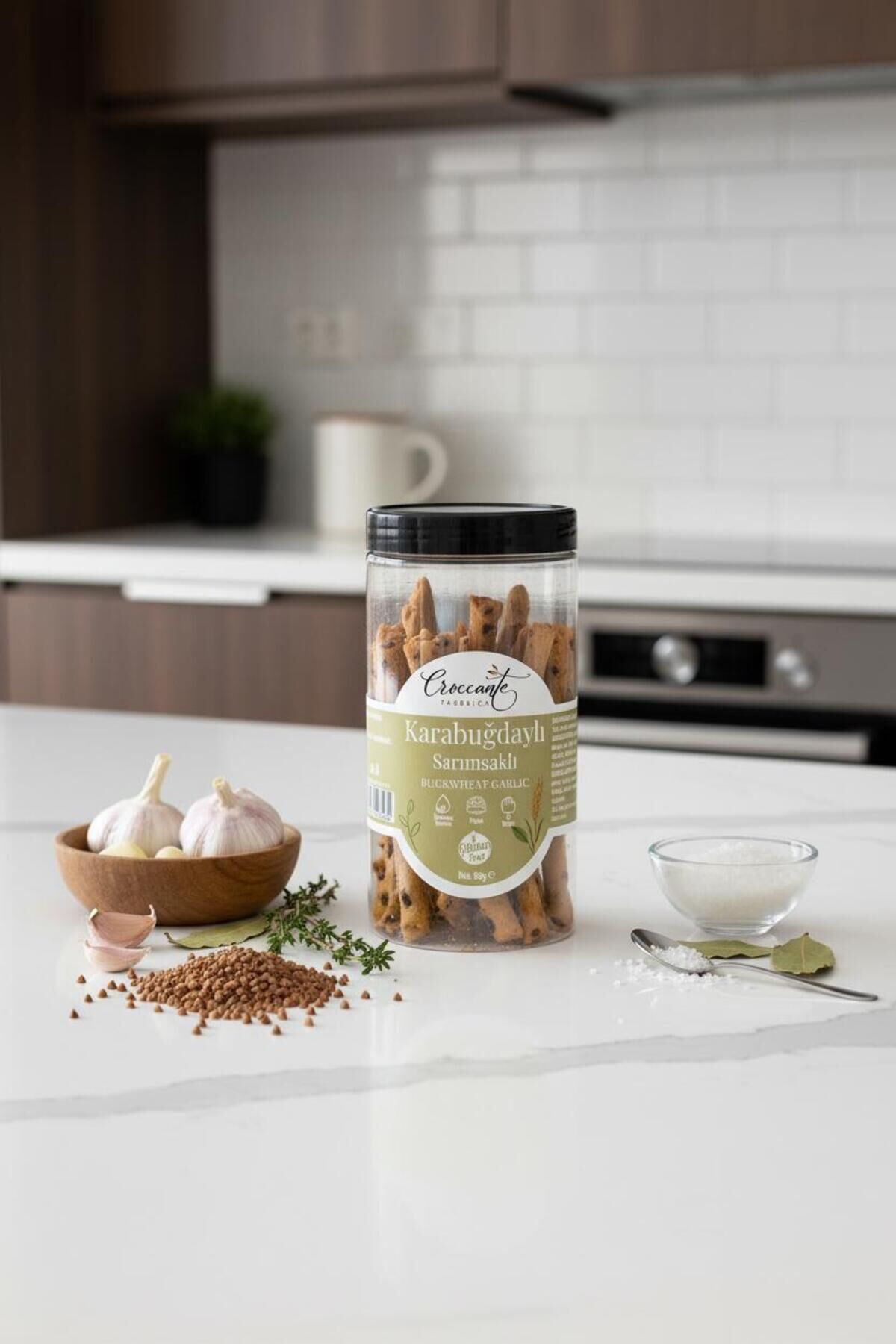 Karabuğdaylı Sarımsaklı Grısini 80 gr