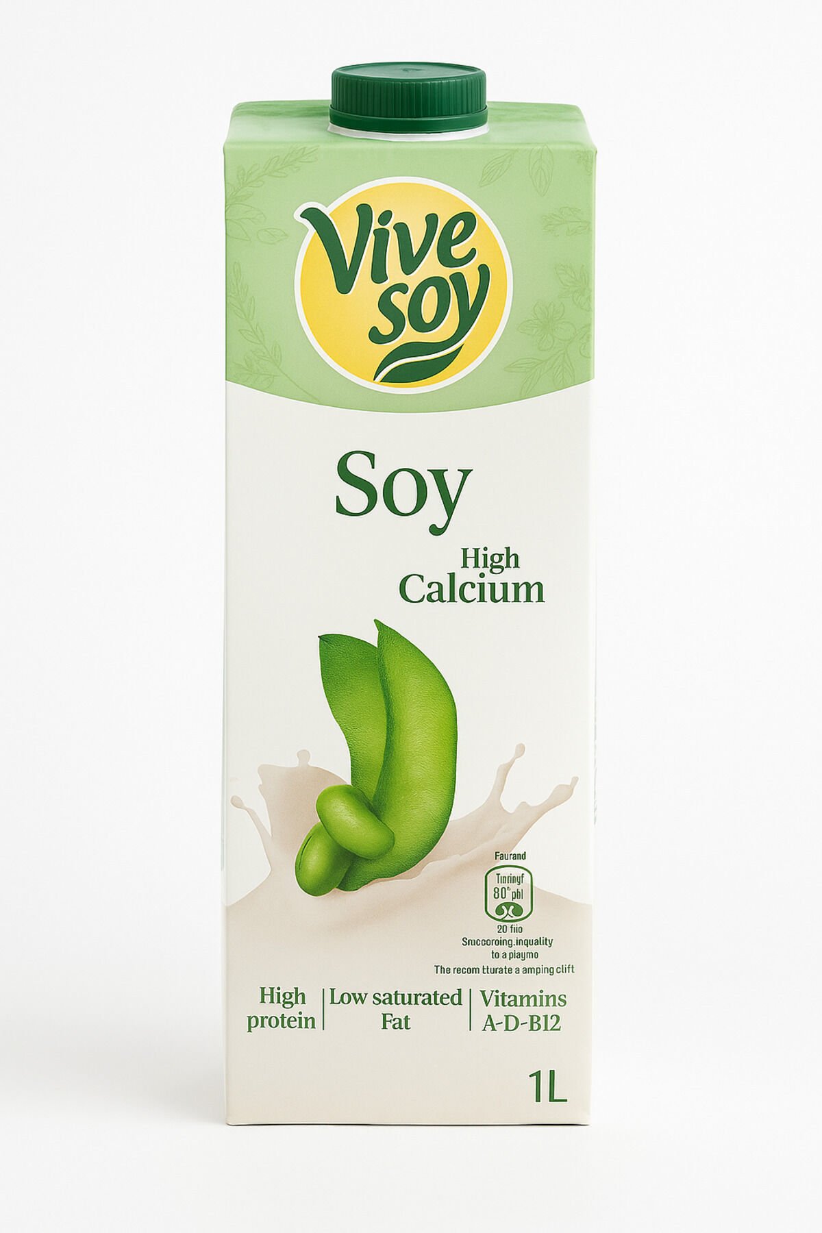 ViveSoy Soya İçeceği 1L - Yüksek Kalsiyumlu, Bitkisel Süt, Yüksek Protein, Vitamin A-D-B12