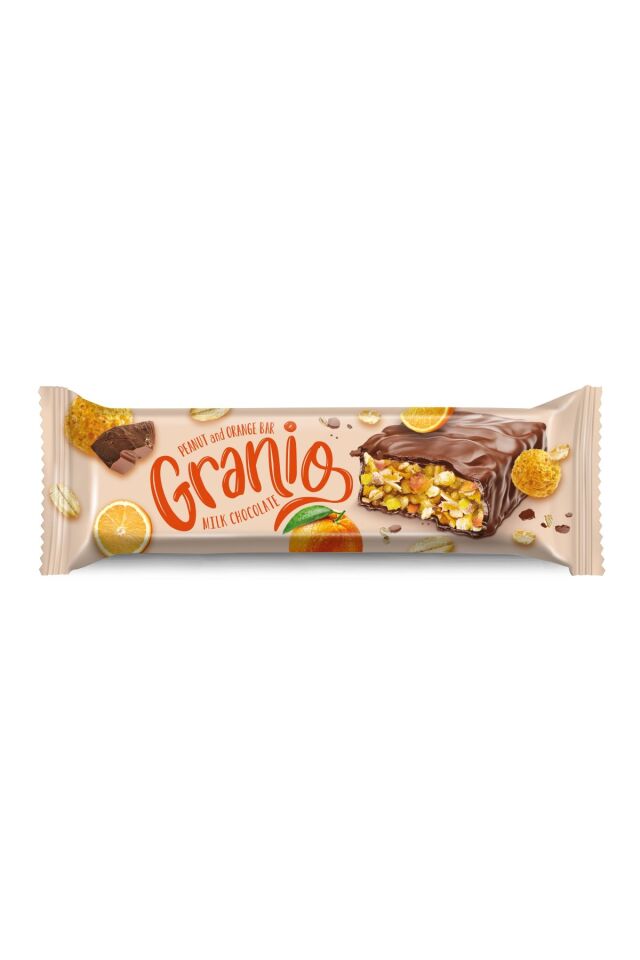 Sütlü Çikolata Kaplamalı Portakallı Meyveli Bar 40 gr X 24 Adet ( İkram . İaşə )