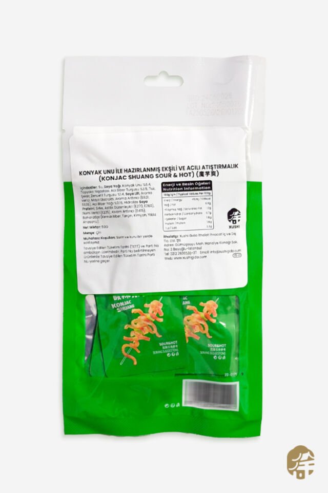 Konyak Unu Ile Hazırlanmış Ekşılı Ve Acılı Atıştırmalık ( Konjac Shuang ) - 50G