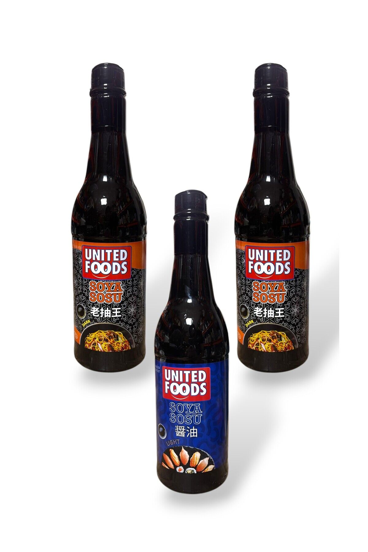 Soya Sosu Üçlü Set 3x750 ml (2x Koyu + 1x Az Tuzlu)