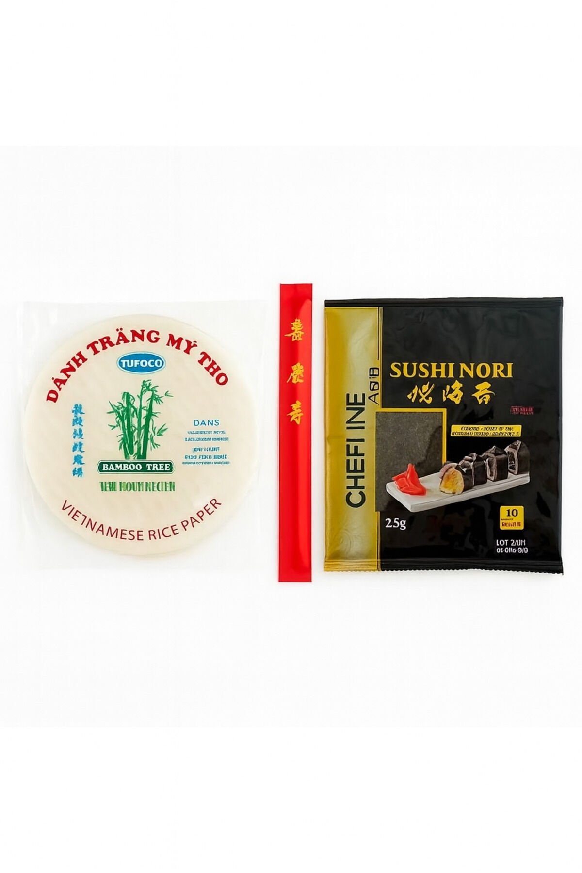 Pirinç Yufkası 340 gr 10lu Yosun Yaprağı Bambu Stick Hediye