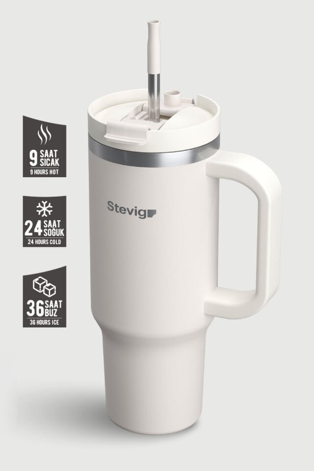 2 Moods Tuck-in Tumbler Sızdırmaz Çelik Termos 900 ML White Sand ST-242