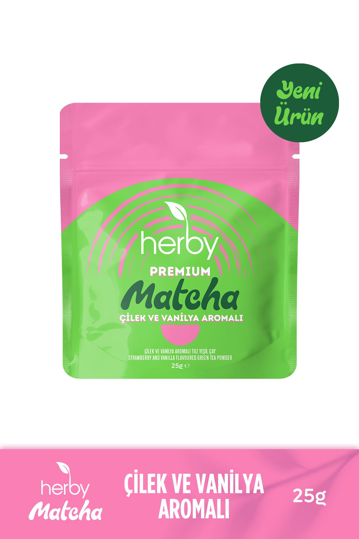 Premium Matcha Çilek ve Vanilya Aromalı
