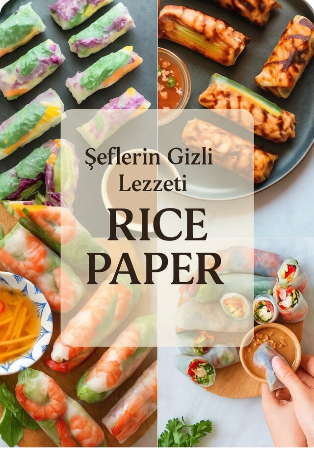 Pirinç Yufkası 500 g – Kare Rice Paper, Spring Roll, Vegan & Glutensiz