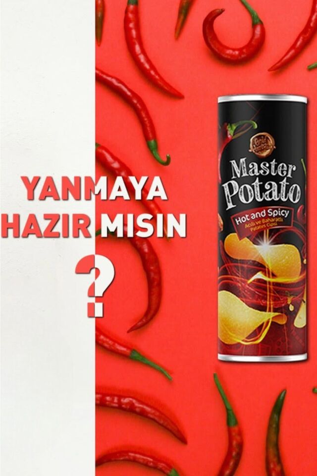 Hot & Spicy Potato Chips Acılı ve Baharatlı Patates Cipsi 160 Gr