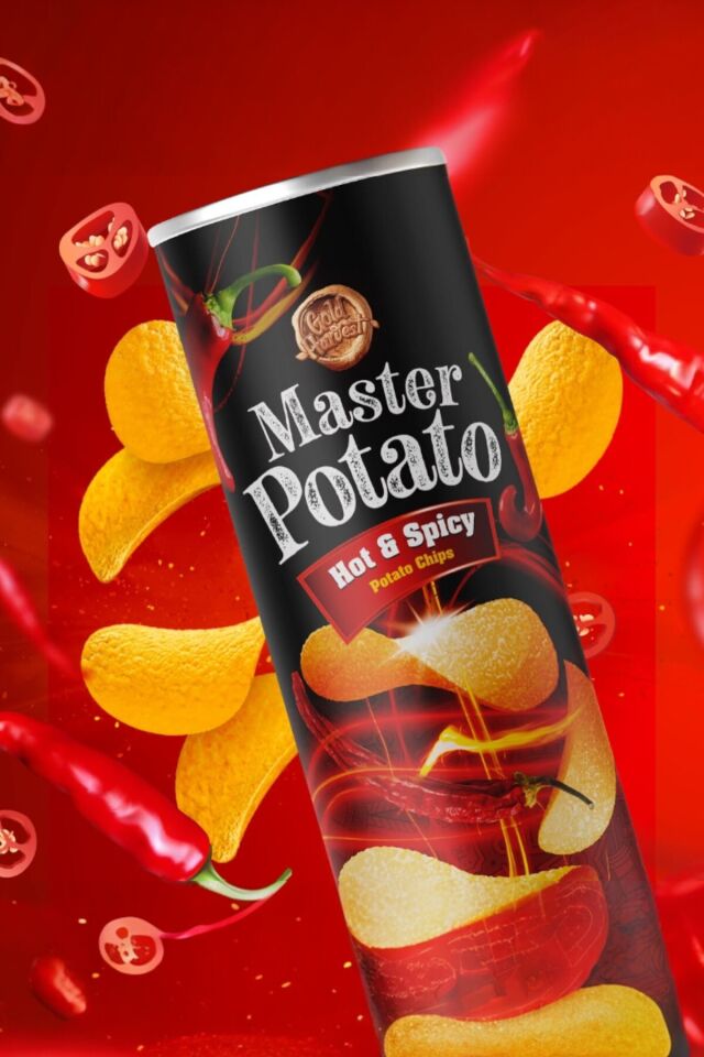 Hot & Spicy Potato Chips Acılı ve Baharatlı Patates Cipsi 160 Gr