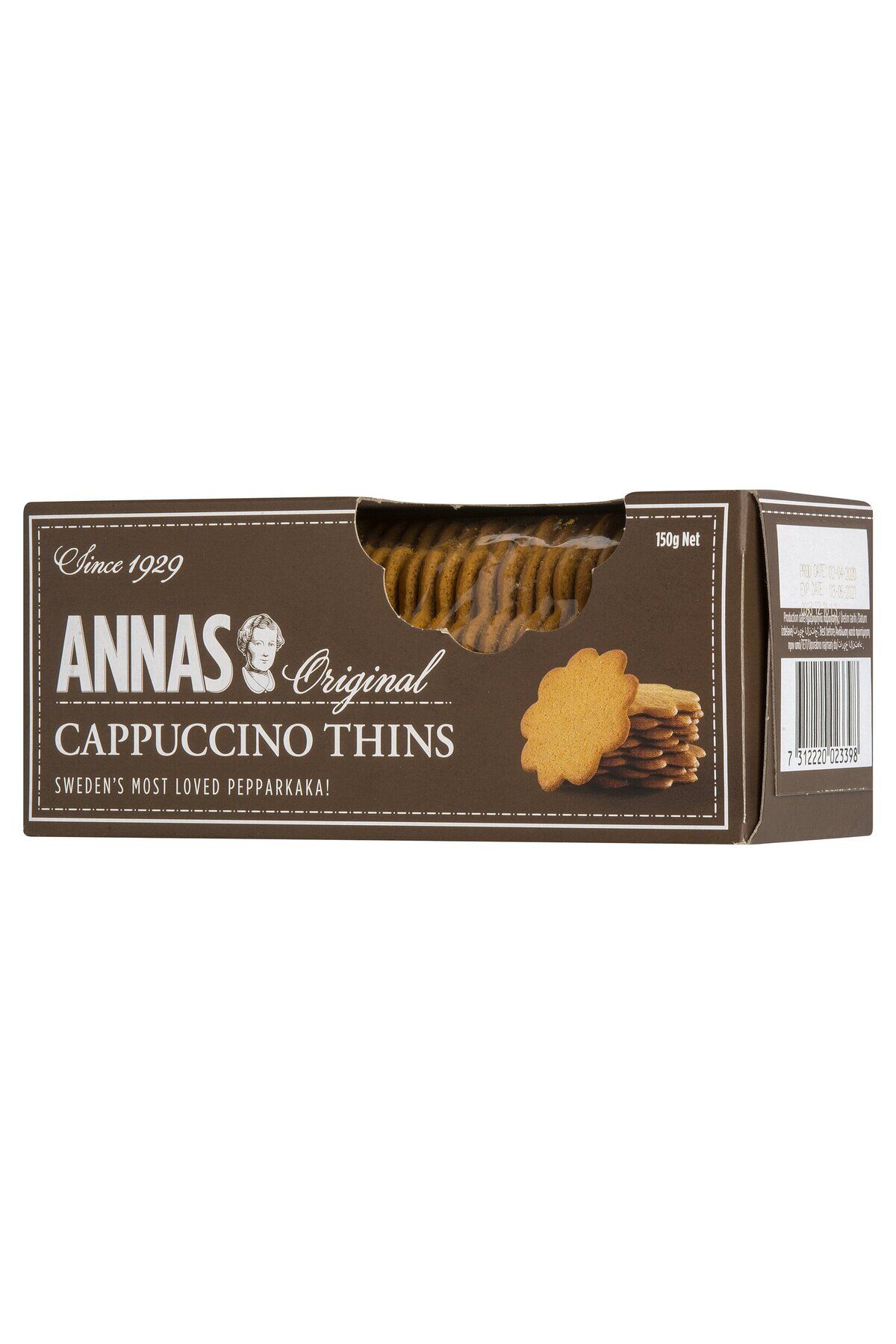 Orginal Cappuccino Thins Kahveli Bisküvi-Kurabiye 150 g