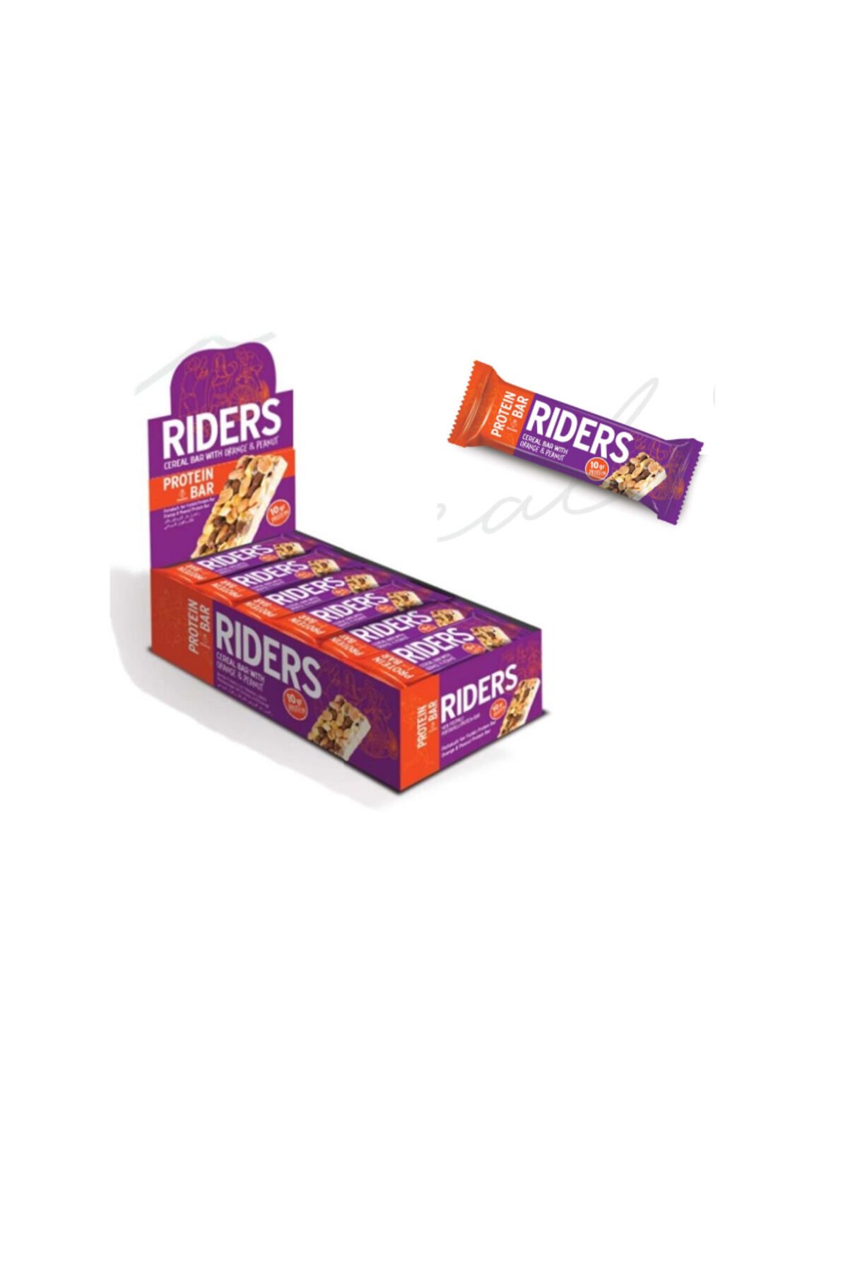 Rıders Yer Fıstıklı Portakallı Protein bar 24 x 50 Gr [ İkramlık ]