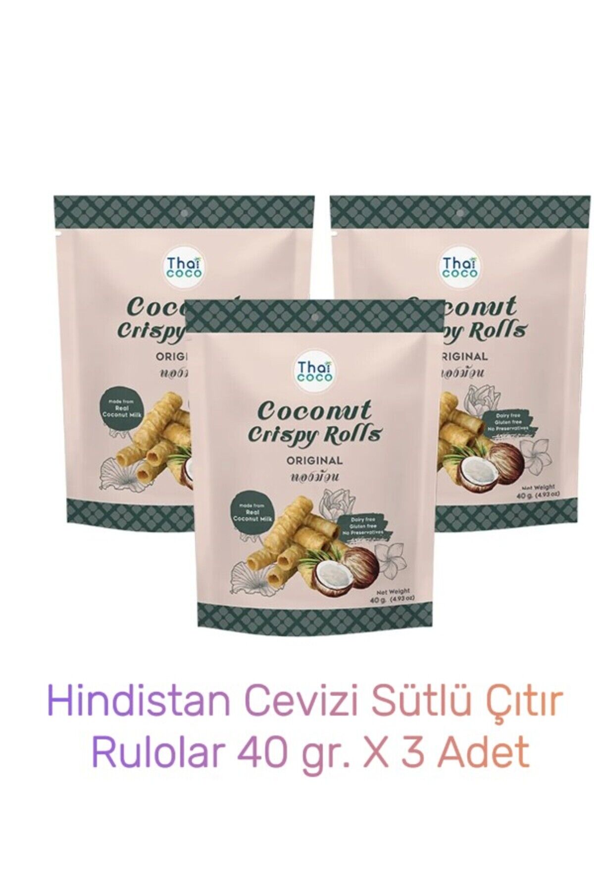 Hindistan Cevizi Sütlü Rulo 40gr X 3 Adet