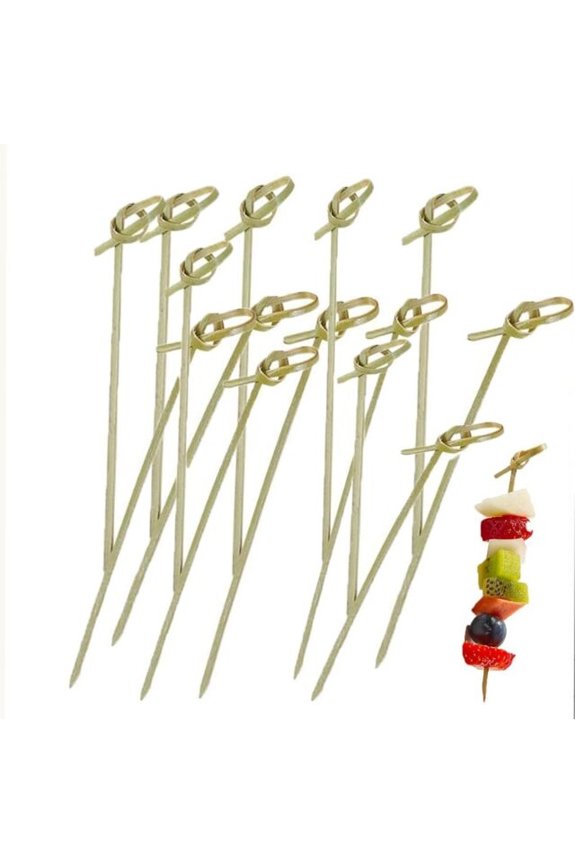 Bambu Ruban Kürdan 9 Cm(50'li), Sunum Kürdanı