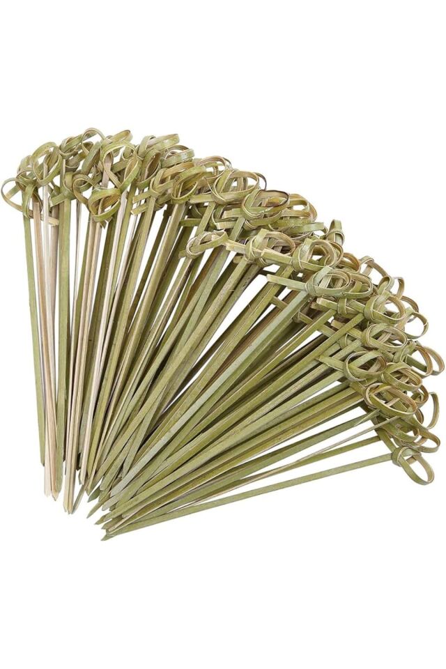 Bambu Ruban Kürdan 9 Cm(50'li), Sunum Kürdanı