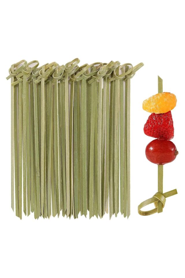 Bambu Ruban Kürdan 9 Cm(50'li), Sunum Kürdanı