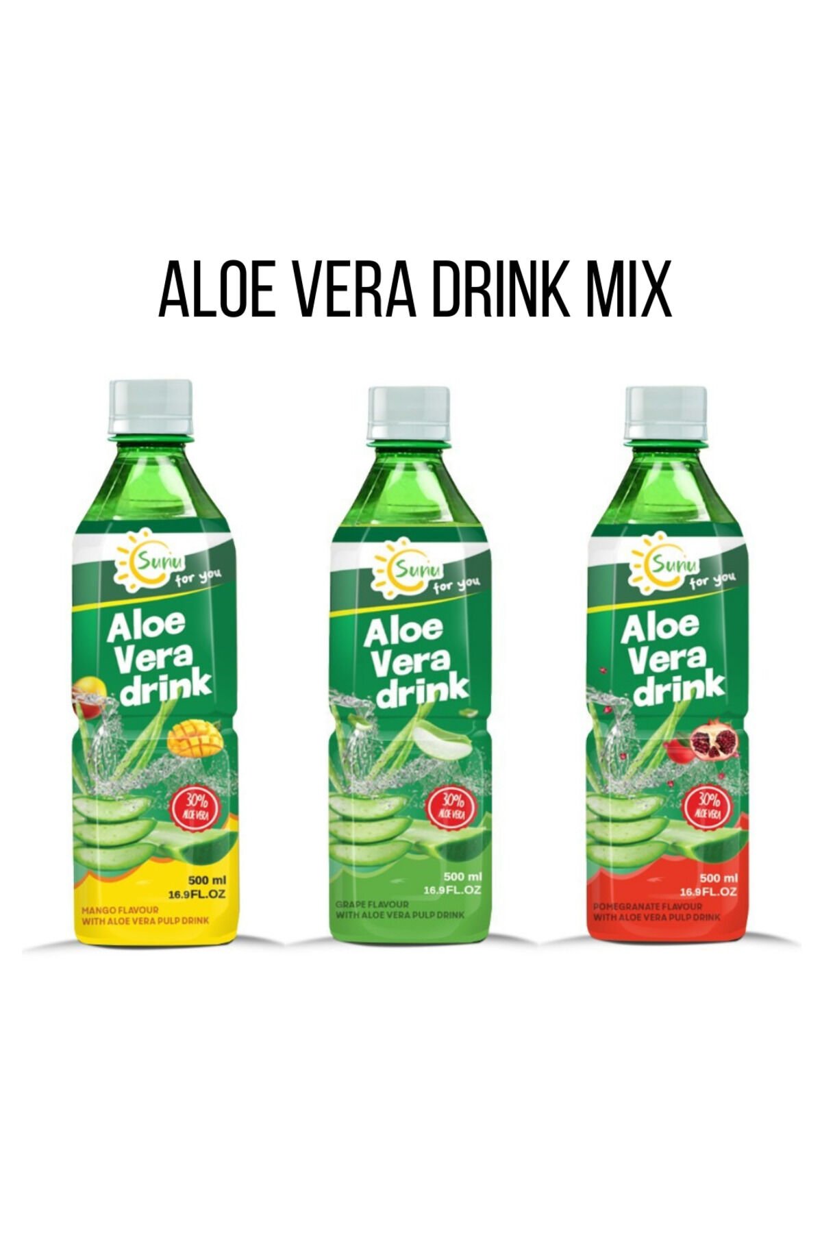 Aloe Veralı Parçacıklı İçecek Mix Mango Üzüm Nar