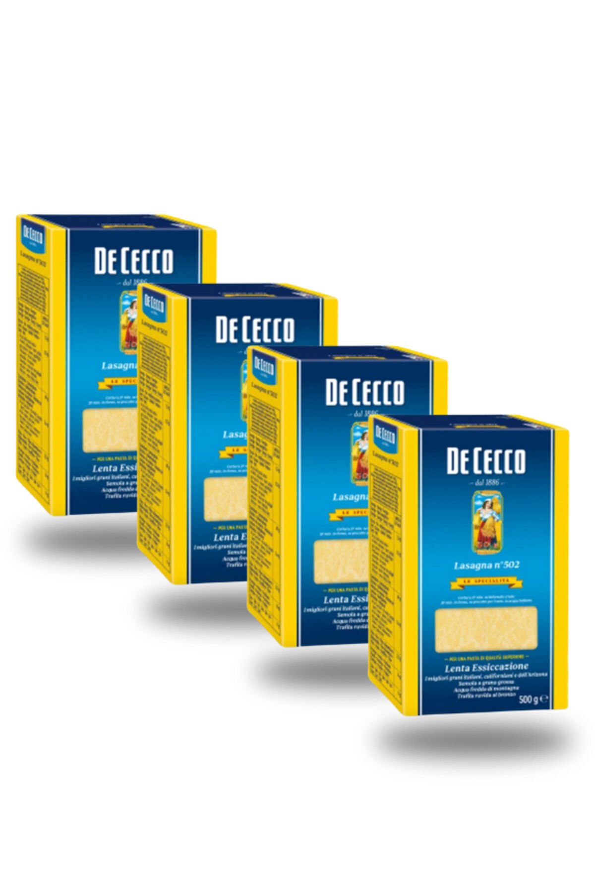 De Cecco Lazanya 500 gr X4 – Orijinal Italyan Sert Buğday Unlu Fırın Makarna