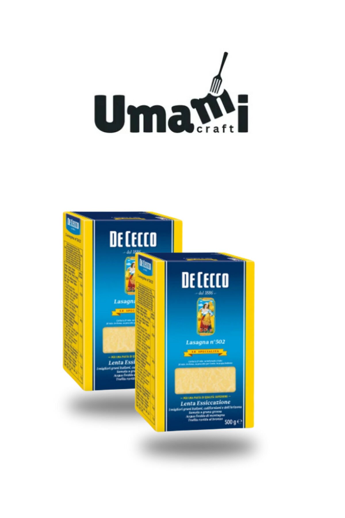 De Cecco Lazanya 500 gr X2 – Geleneksel Italyan Usulü Sert Durum Buğdayı