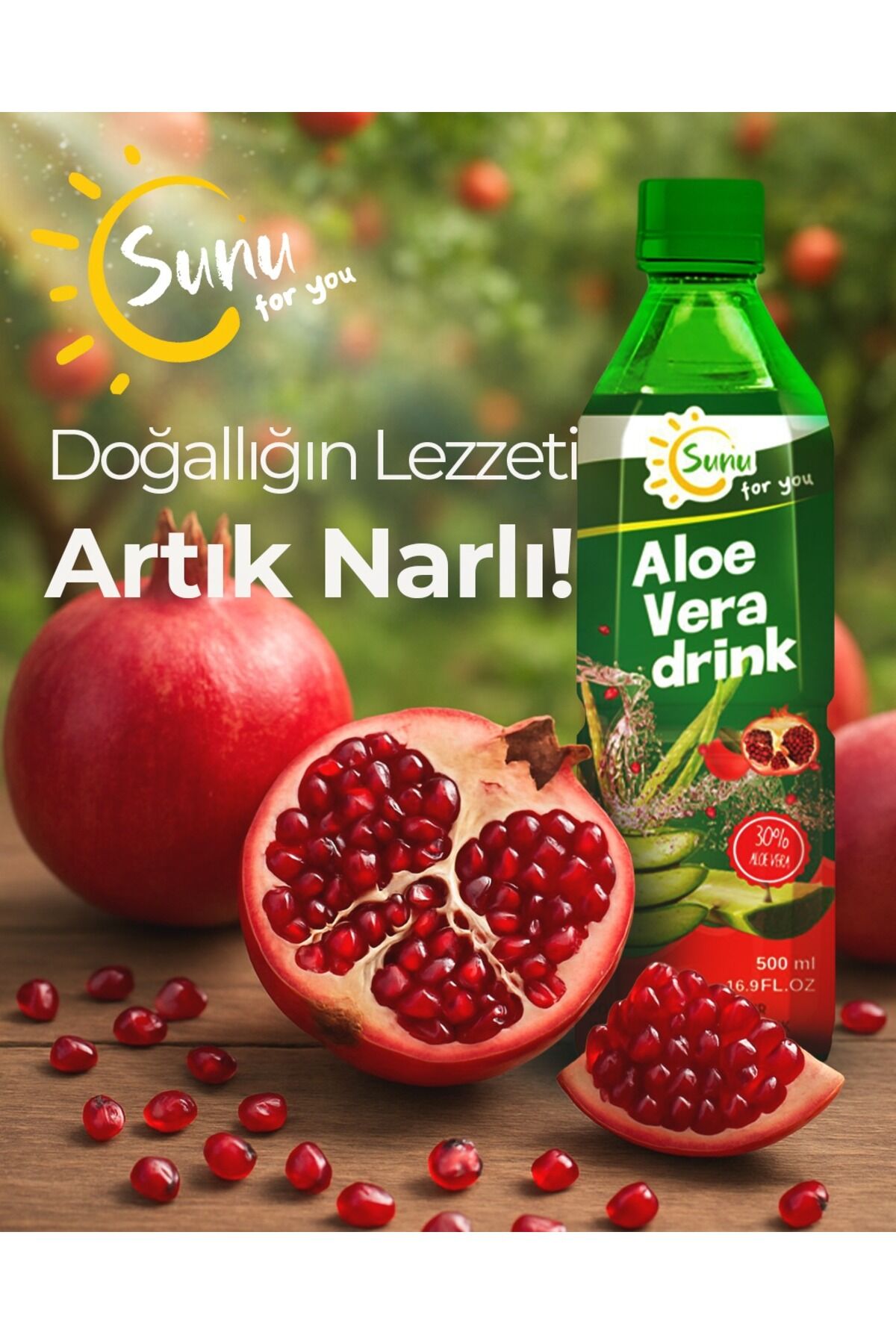 Nar Aromalı Aloe Vera Parçacıklı İçecek