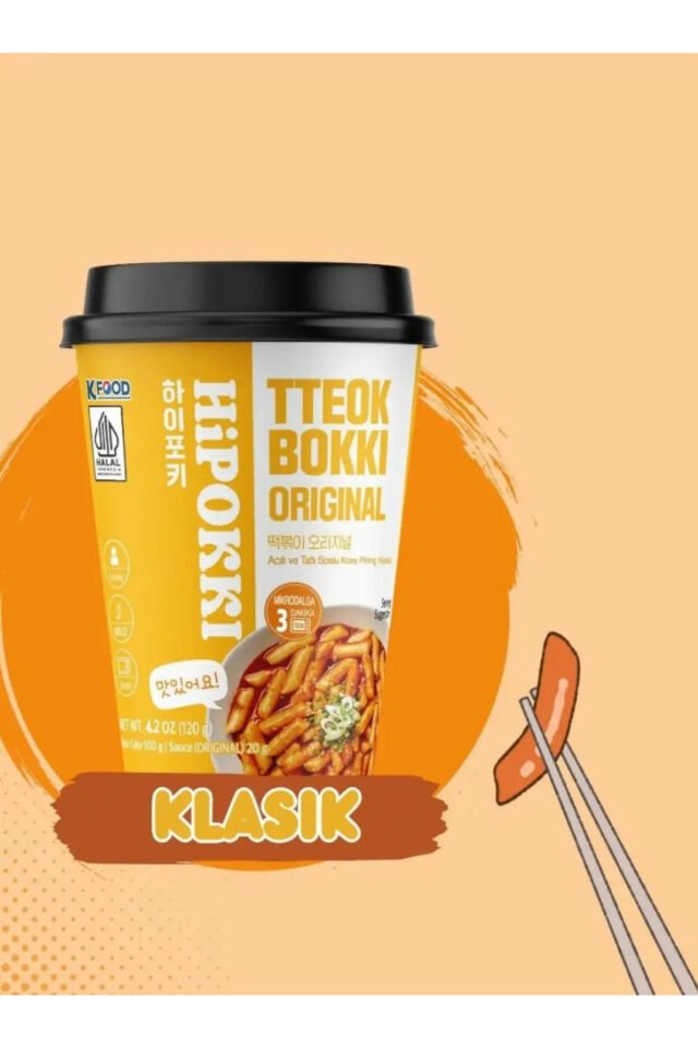 Hipokki Acı Ve Tatlı Soslu Kore Tteokbokki Pirinç Keki 120gr