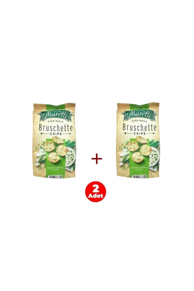 Bruschette Sour Cream & Onion - Ekşi Krema & Soğan Aromalı Ekmek Cips 70 g (2 ADET)