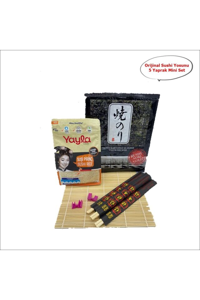 Orijinal Yaki Sushi Nori Gold 5 Yaprak Mini Sushi Seti