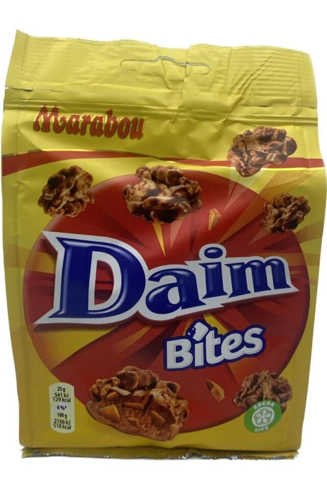 Daim Bites Mısır Gevrekli Bademli Karamel Dolgulu Sütlü Çikolata 145 Gr.