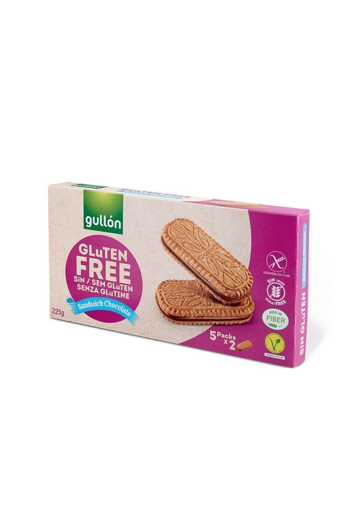 Glutensiz Çikolata Dolgulu Sandviç Bisküvi 225g