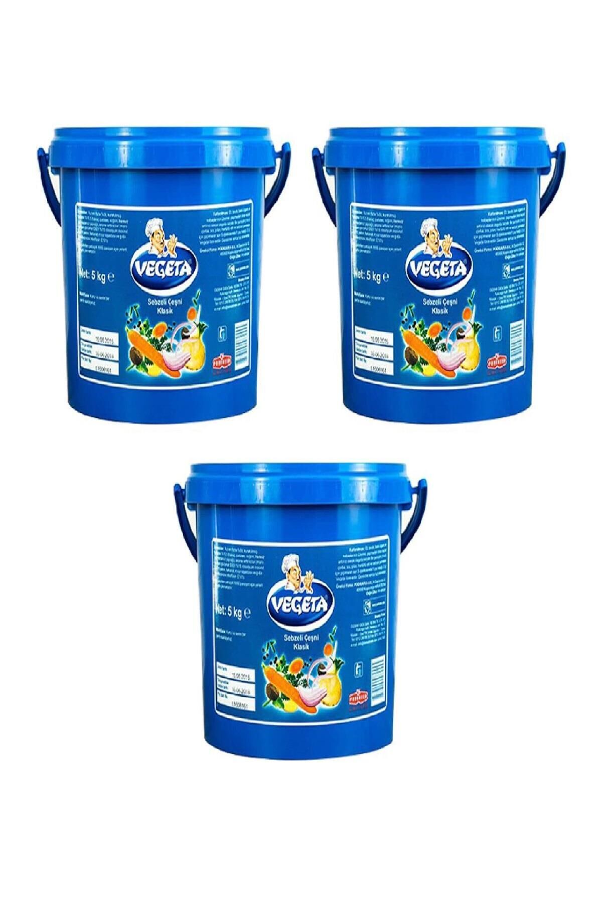 Sebzeli Çeşni Klasik 5 kg Kova X 3 Adet