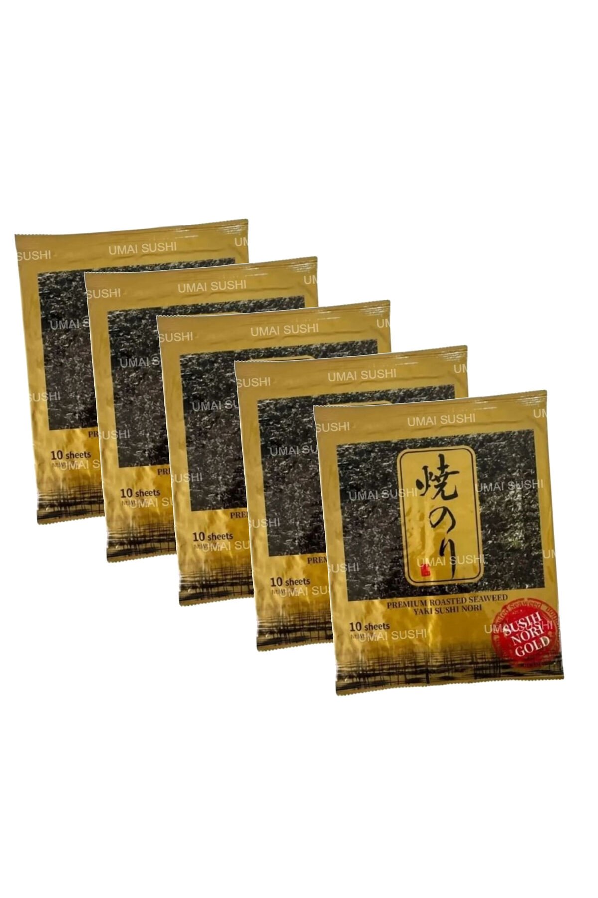 Seafood Sushi Yosunu Yaki Sushi Nori Gold Premium 10 Yaprak X 5 Paket