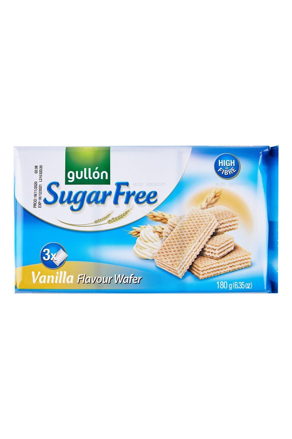 Şekersiz Vanilya Kremalı Gofret 180 G