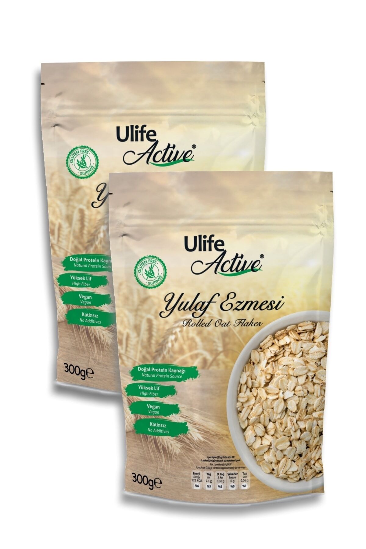 Glutensiz Yulaf Ezmesi 300 gr- 2 Adet