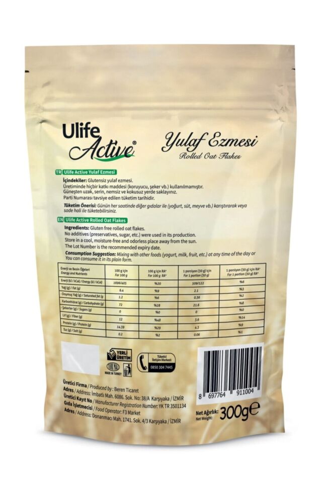 Glutensiz Yulaf Ezmesi - 12 Adet