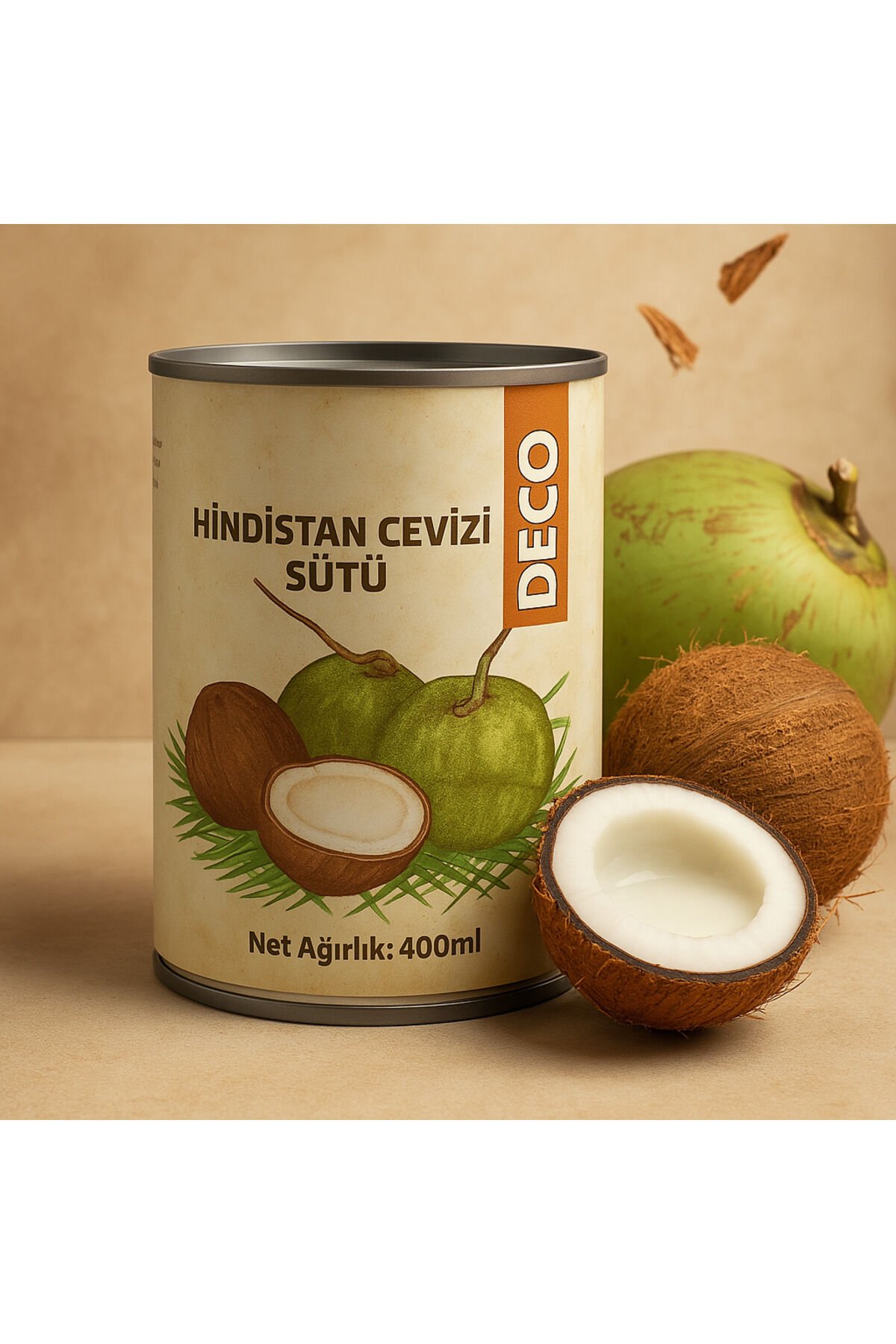 De&co Coconut Milk Hindistan Cevizi Sütü 400 ml.
