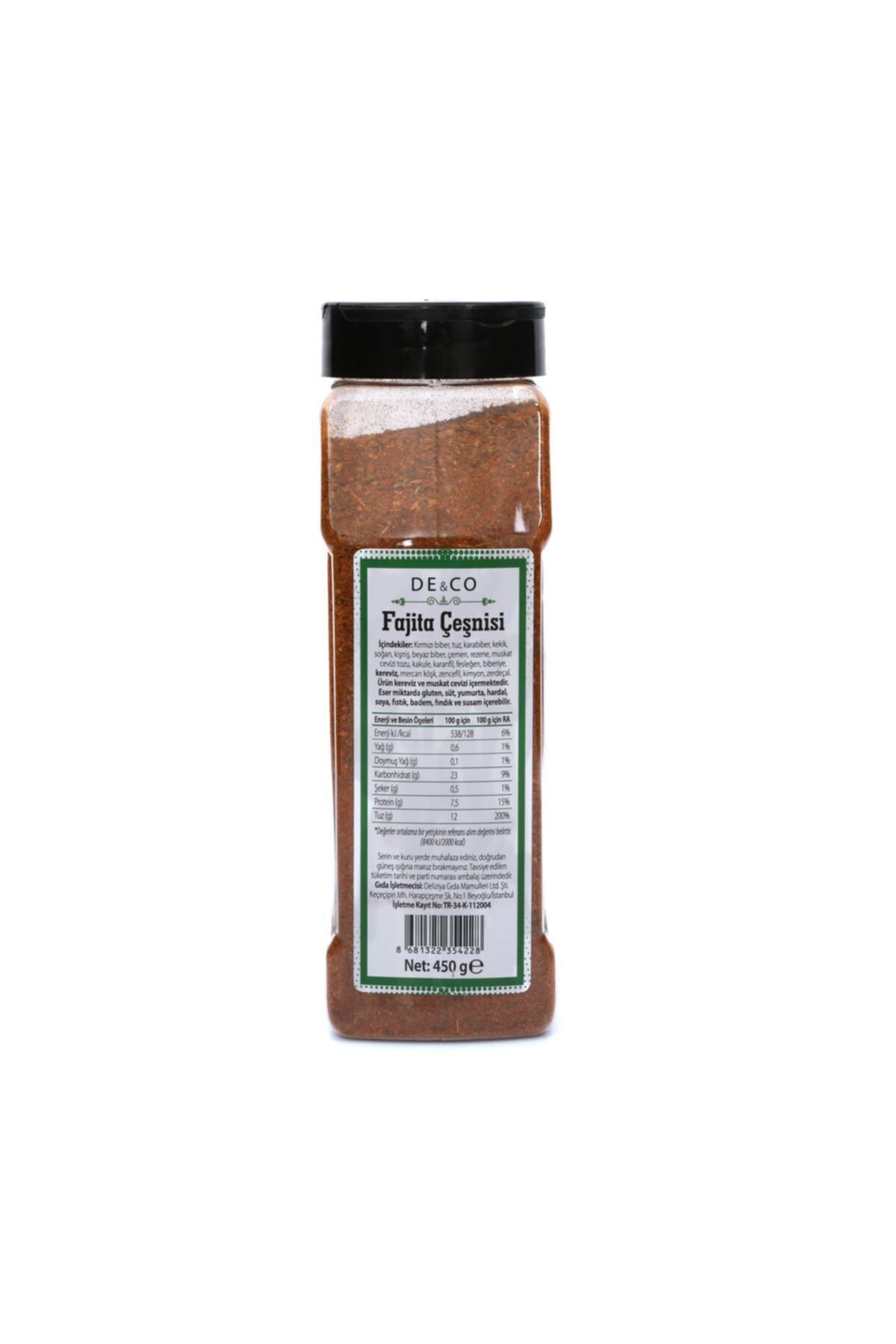 De&co Fajita Baharat Karışımı 450g – Otantik Meksika Lezzeti