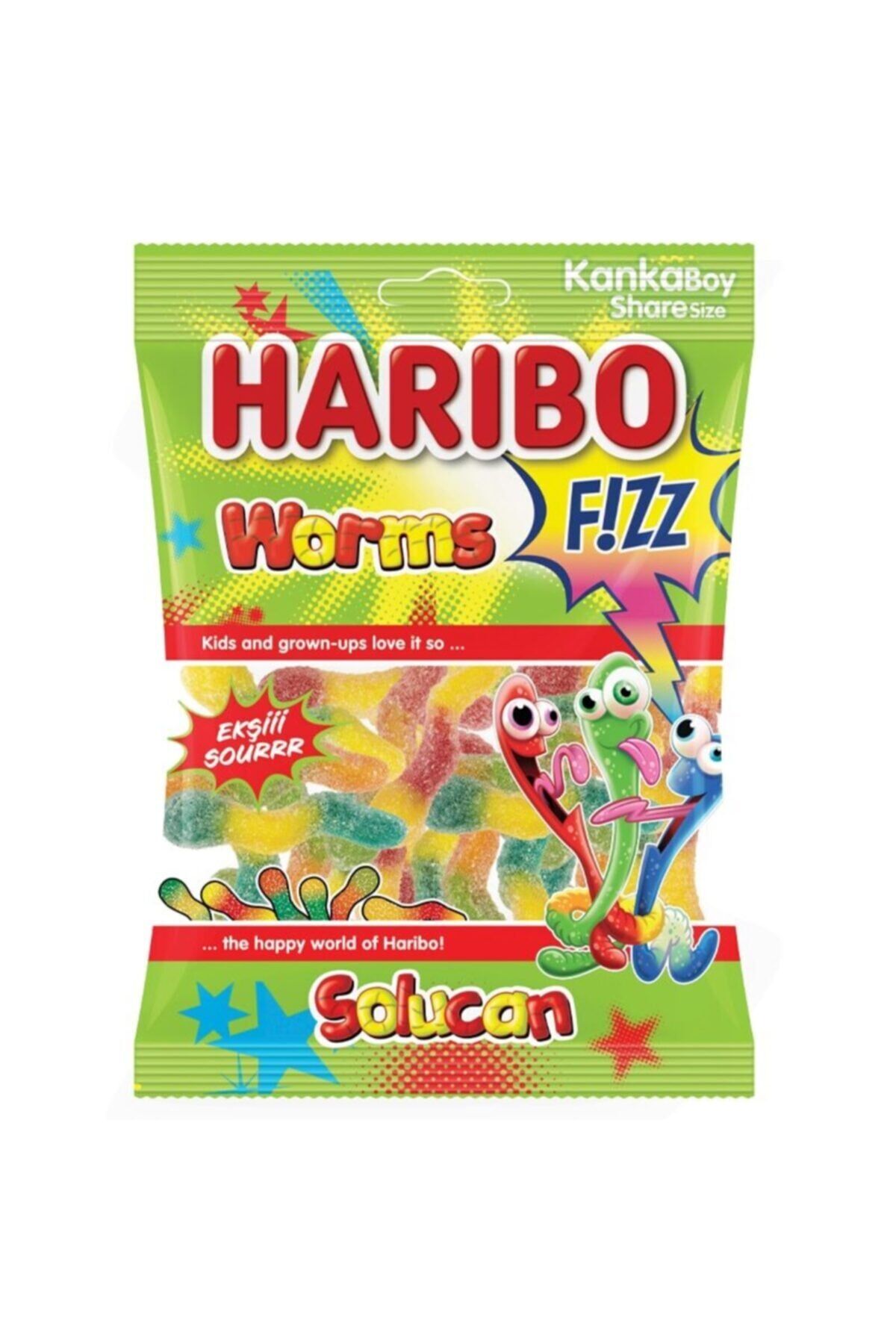 Worms Fizz Ekşili Solucan Şeker 80 Gr